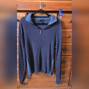 Calvin Klein Men's Deep Blue Zip-Up Sweater
